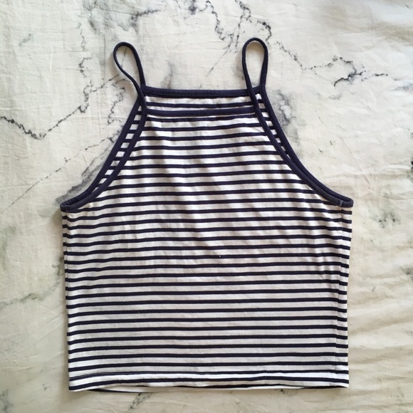 3/$30 GARAGE Striped Cotton Strappy Summer Top - Picture 2 of 6